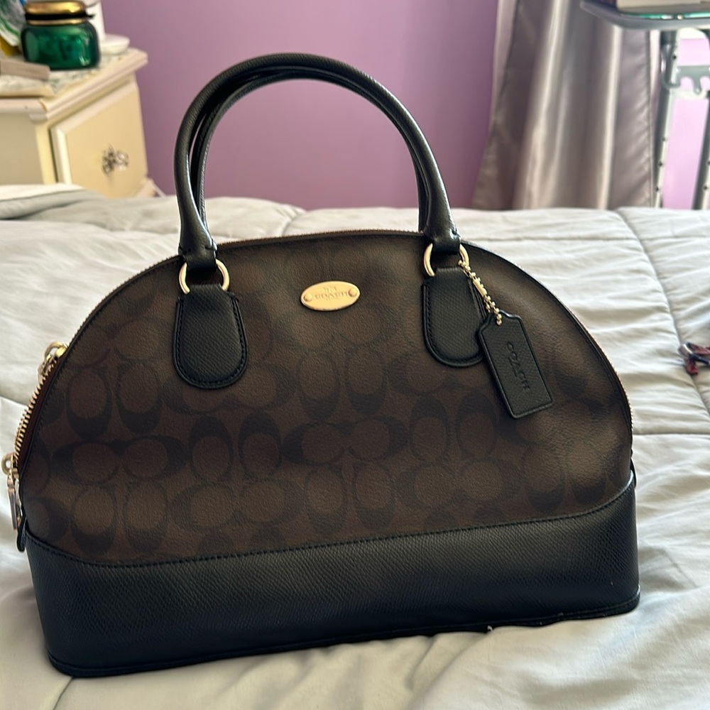 Brown & Black Coach Bag